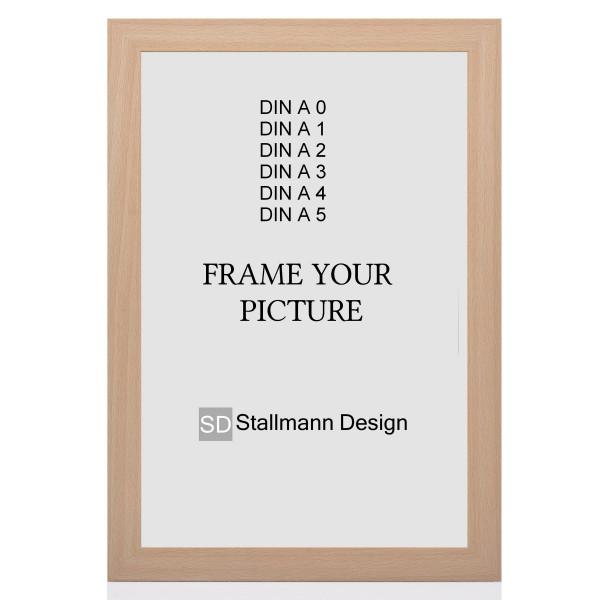 Stallmann Design Bilderrahmen Buche, DIN Format MDF 30mm mit Acrylglas »New Modern«