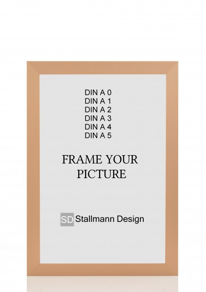 Stallmann Design Bilderrahmen Gold Matt, DIN Format MDF 30mm mit Acrylglas »New Modern«