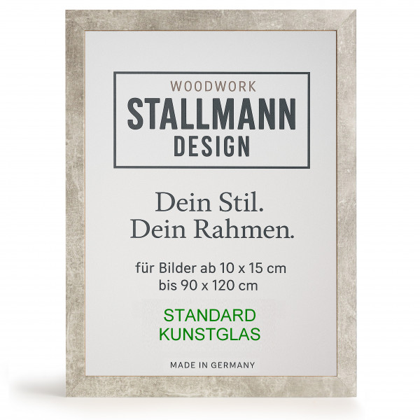 Stallmann Design Bilderrahmen Beton hell,60 Größen MDF 30mm mit Acrylglas »New Modern«
