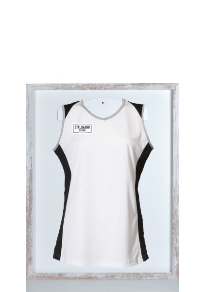 Stallmann Design Trikotrahmen Objektrahmen Rahmen Shirt Trikot Vintage 70x90 cm Rückwand weiß