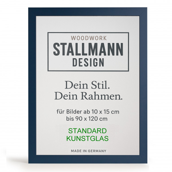 Stallmann Design Bilderrahmen Marineblau,60 Größen MDF 30mm mit Acrylglas »New Modern«