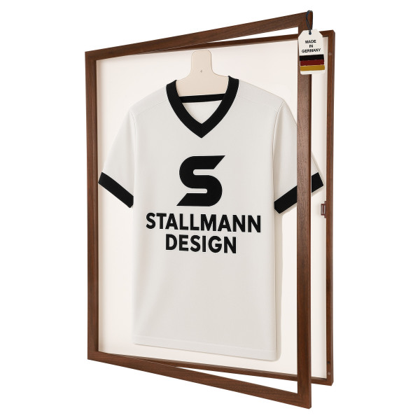 Stallmann Design Trikotrahmen Objektrahmen Rahmen Shirt Trikot Braun 70x90 cm Rückwand weiß