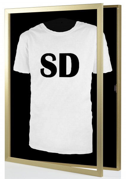 Stallmann Design Trikotrahmen Objektrahmen Rahmen Shirt Trikot Gold 70x90 cm Rückwand schwarz