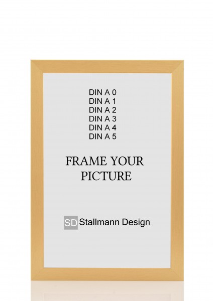 Stallmann Design Bilderrahmen Gold Metall, DIN Rahmen MDF 30mm mit Acrylglas »New Modern«