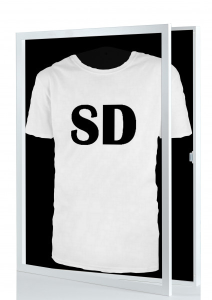Stallmann Design Trikotrahmen Objektrahmen Rahmen Shirt Trikot weiß 70x90 cm Rückwand schwarz