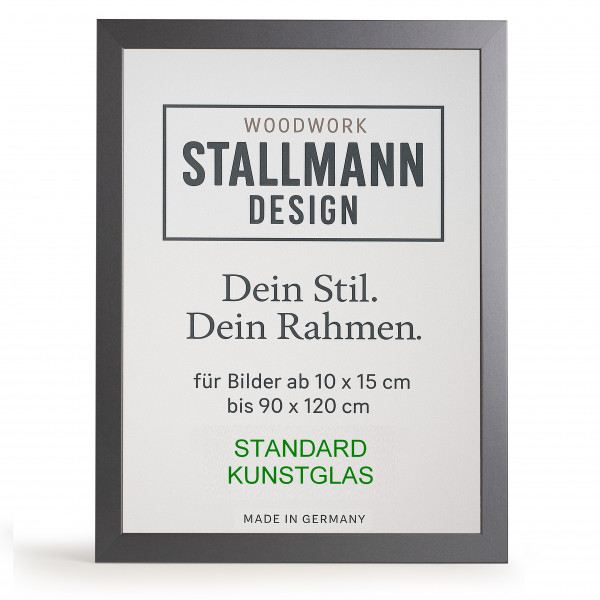 Stallmann Design Bilderrahmen Graphit,60 Größen MDF 30mm mit Acrylglas »New Modern«