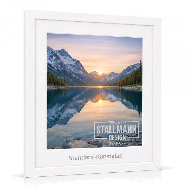 Bilderrahmen My Frames aus MDF mit weißem Passepartout , Rahmenfarbe Weiß