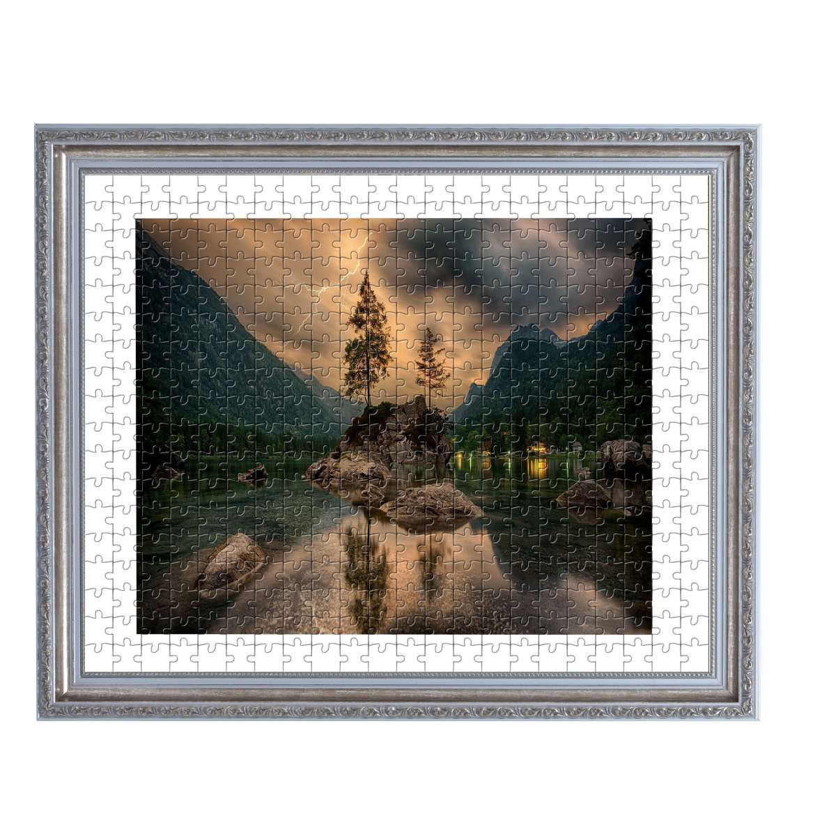 Arte-tuo Bilderrahmen Opal N | 65x85 Cm | Schwarz Glanz | Klares Kunstglas | Poster Puzzle Diamond Painting Drucke